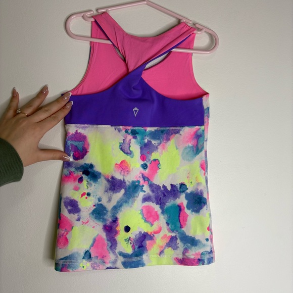 Ivivva Girls Racerback Athletic Tank Top Size 6 Multi Color - Picture 2 of 6